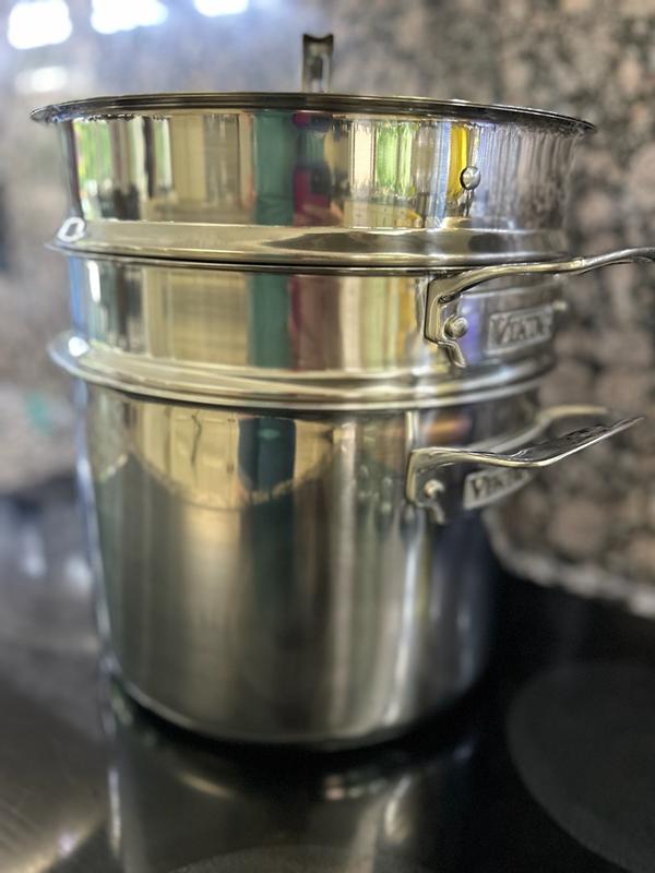 Viking 3-Ply Stainless Steel 8 Qt Multipot 4-Piece Set with Metal Lid