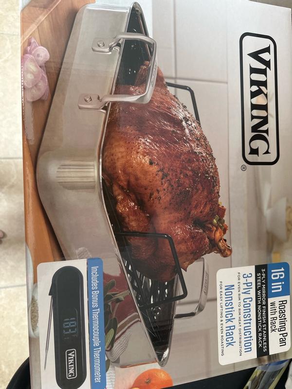 Stainless Steel Turkey Too Big For Roasting Pan Viking 3-Ply