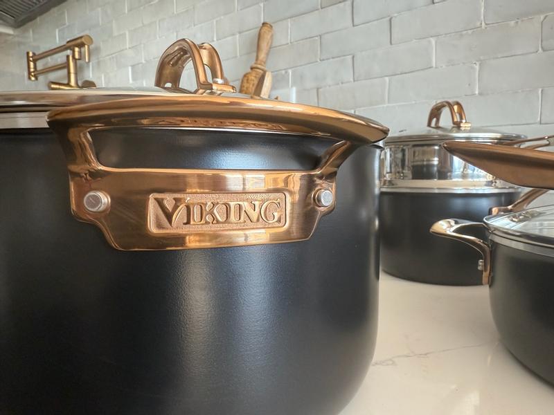 Viking 10pc 3-Ply Black & Copper Stainless Steel Cookware Set