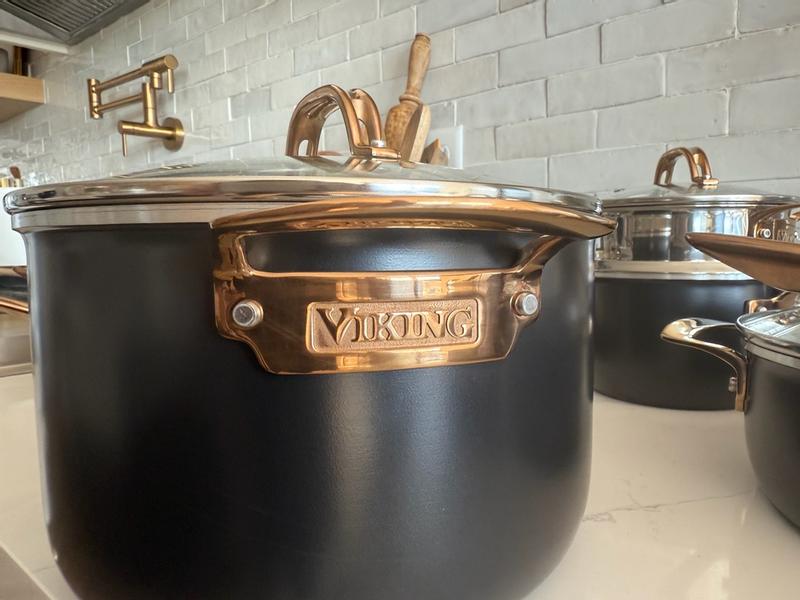 Viking 10pc 3-Ply Black & Copper Stainless Steel Cookware Set