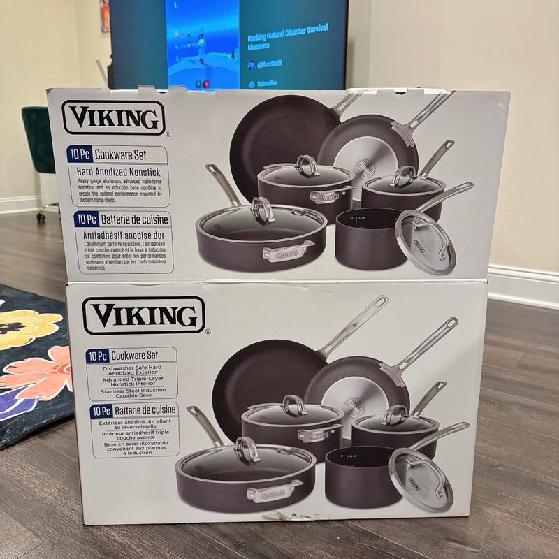Viking Hard Anodized Nonstick 10-Pieces Cookware Set 40051-9910
