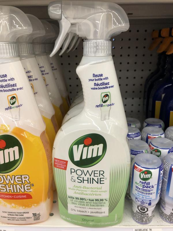 Stocked up on Vim Power and Shine