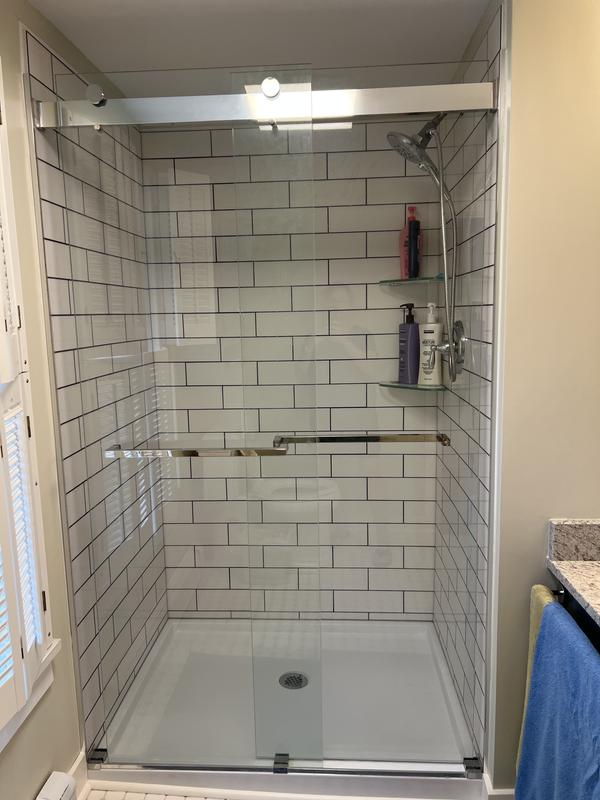 DreamLine Essence 44 - 48 inch W x 76 inch H Frameless Bypass