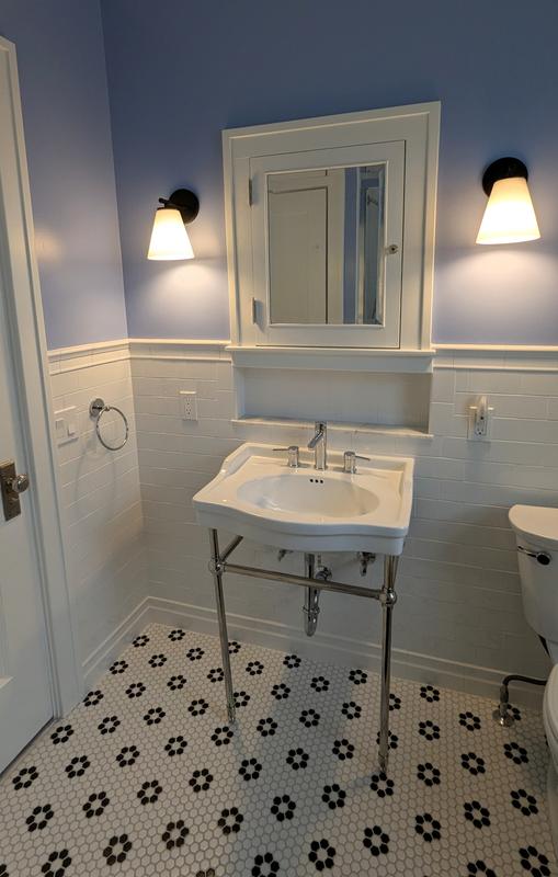 Console Bathroom Sink - 8 Inch Faucet Drillings