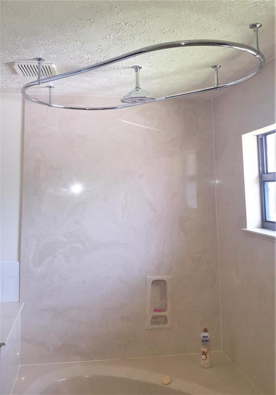 Randolph Morris 60 inch Clawfoot Tub Shower Enclosure with Watering Can Shower Head RM403SE-60ORB Oil Rubbed Bronze
