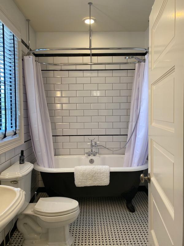 Randolph Morris 60 inch Clawfoot Tub Shower Enclosure with Watering Can Shower Head RM403SE-60ORB Oil Rubbed Bronze