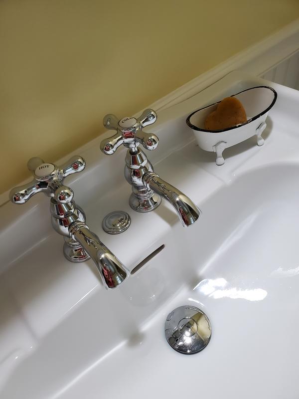 Single Basin Taps - Metal Cross Handles | Vintage Tub & Bath