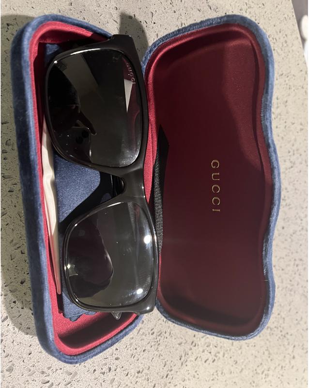 Gucci レッドサングラス ケース付き GUCCIサングラス ケース付 - メルカリ
