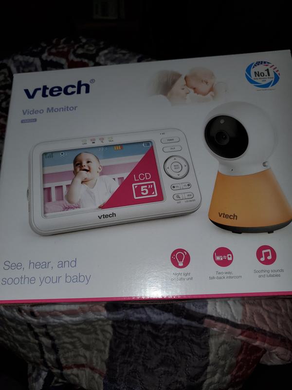 VTech 5 Video Baby Monitor w/Adaptive Night Light White VM5254