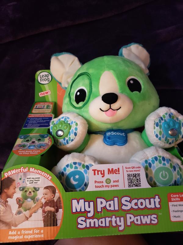LeapFrog Pal Scout Violet – Jouet Câlin Personnalisable – Pattes Tactiles – Lumières, Musique, Berceuses – Mode Nuit – Dès 6 Mois – Cadeau Éducatif