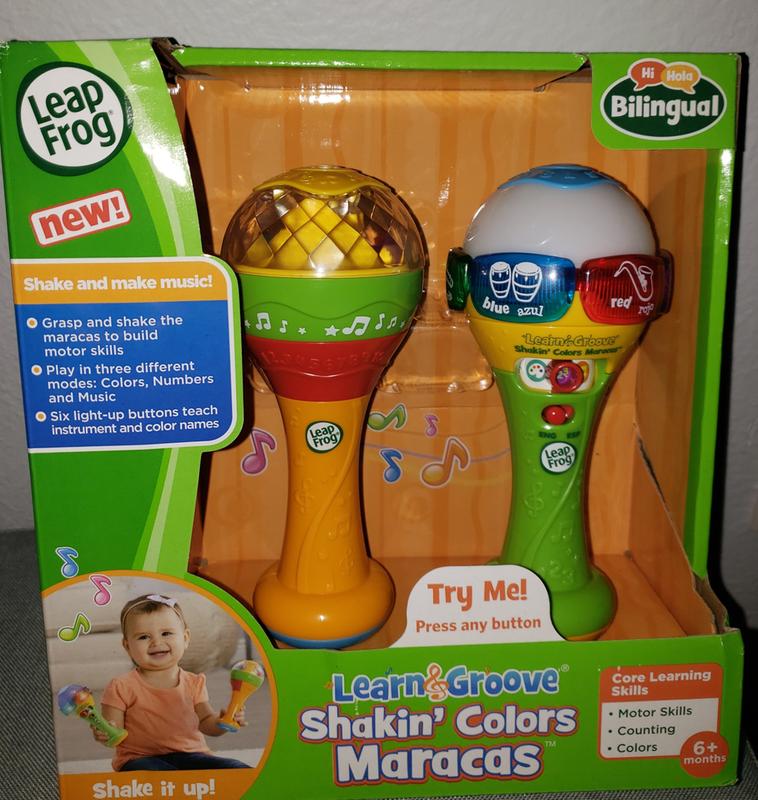 Bilingual Music Toy Light-up Learn and Groove Shakin' Colors Maracas ages 6m+ 