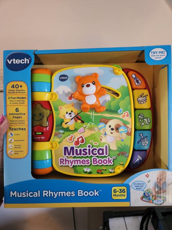 VTech Musical Rhymes Book NIB Melodies Sounds & Phrases 6-36 Mos 40+ Songs 