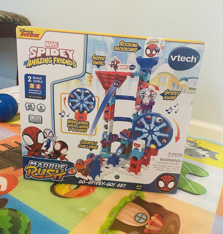 VTech Marvel Spidey & His Amazing Friends STEM Marble Rush Toy 71-piece Set