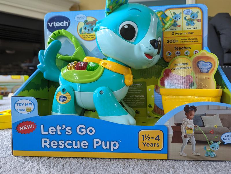 VTech® Let's Go Rescue Pup™ Kids Toy Pet Dog, Adoption Card and