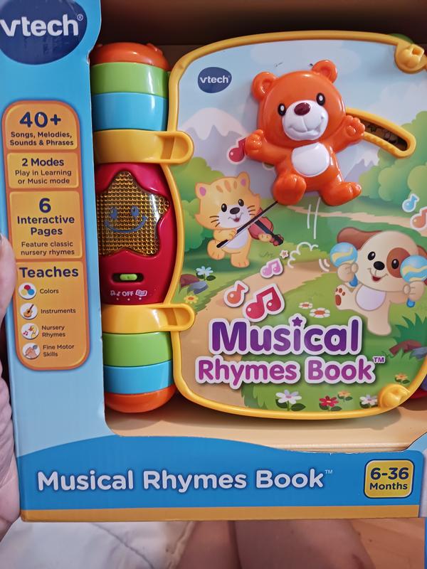 Musical Rhymes Book Orange Bear Open Box VTech 
