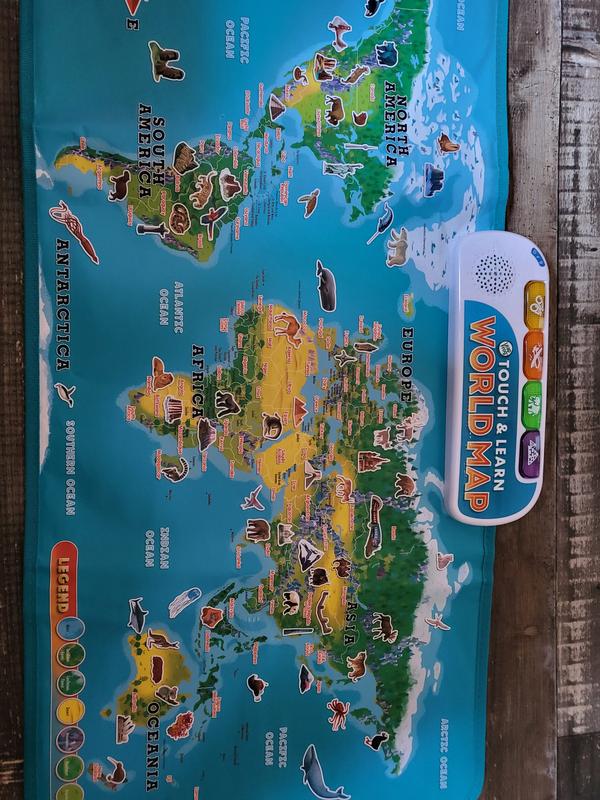 touch and learn world map