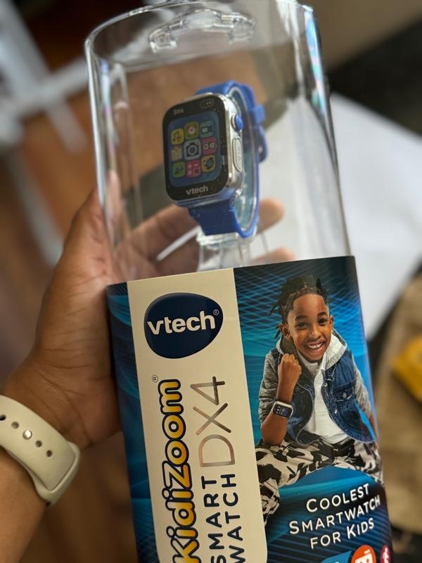 VTech KidiZoom Smartwatch DX4 with Dual Cameras Photo Video Effects Secure Watch Pairing Games Splash proof Built in Rechargeable Battery Toys R Us Canada