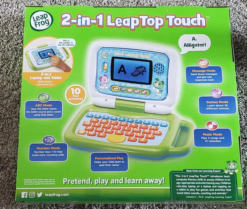 Animals and Pretend Play Leap Frog 2 in 1 LeapTop Touch Learn Letters & Numbers 