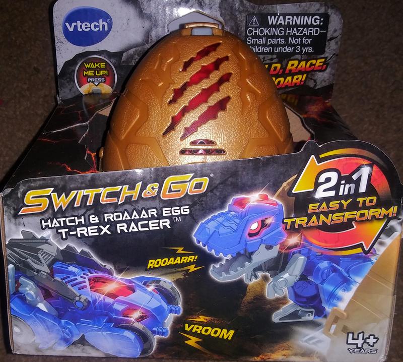  VTech Switch and Go Hatch and Roaaar Egg T-Rex Racer, Blue :  Toys & Games