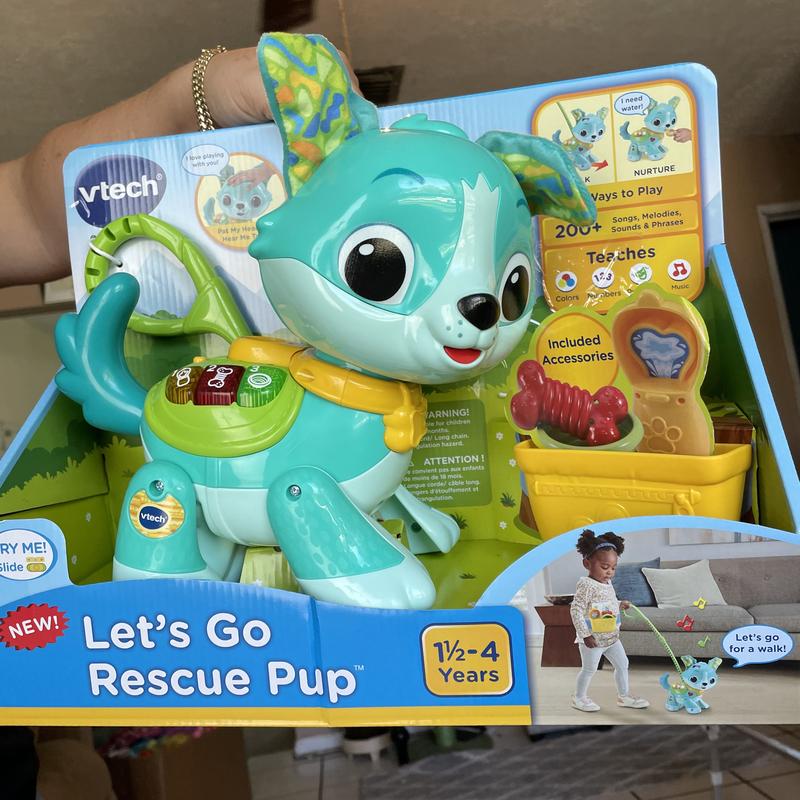 VTech® Let's Go Rescue Pup™ Kids Toy Pet Dog, Adoption Card and