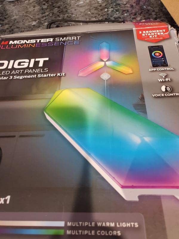 Illuminessence Digit Smart Modular 3D LED Art Panels Starter Kit