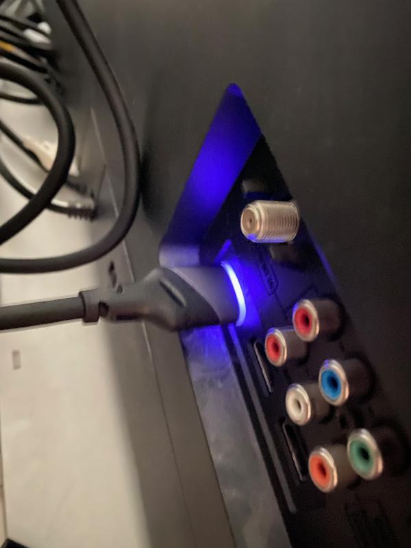 Cord connection at TV