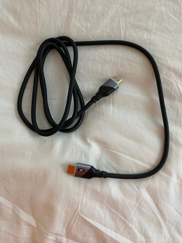 Cord prior to plugging into TV.