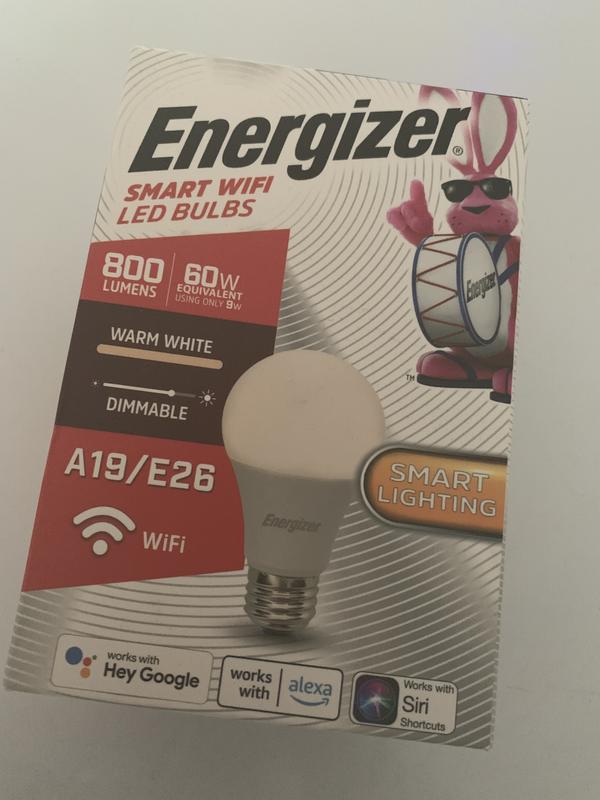 Energizer A19 Smart Bright RGB White LED Bulb