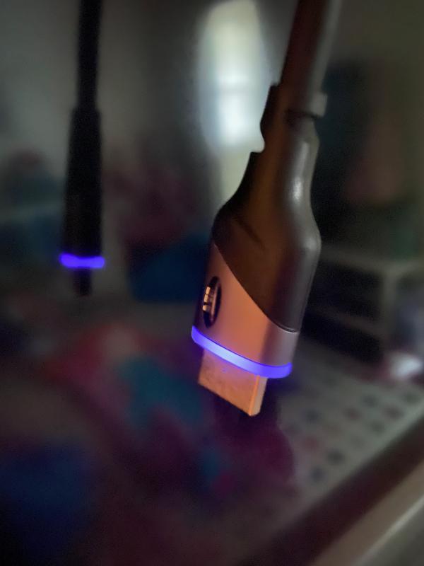 Loose cord plug end while connected to media device.