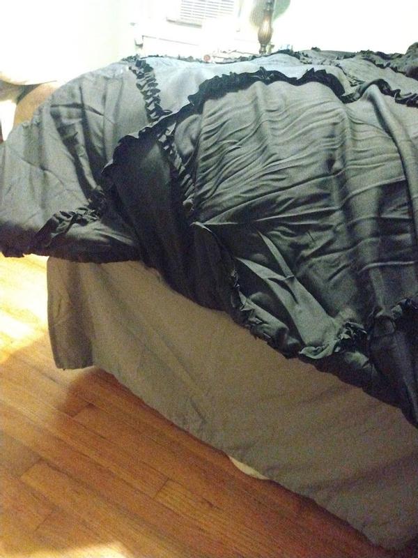 The edges warped/stuck together so it sits weird on the bed