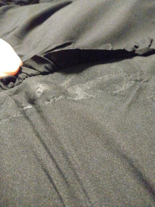 Where the material had fused together