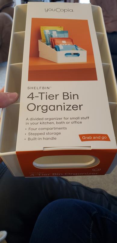 ShelfBin 3-Tier Packet and Snack Bin Organizer, Medium
