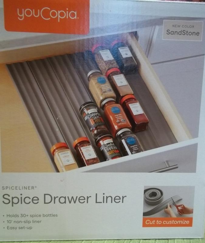 YouCopia SpiceLiner Spice Drawer Liner | 10' Roll - Sandstone