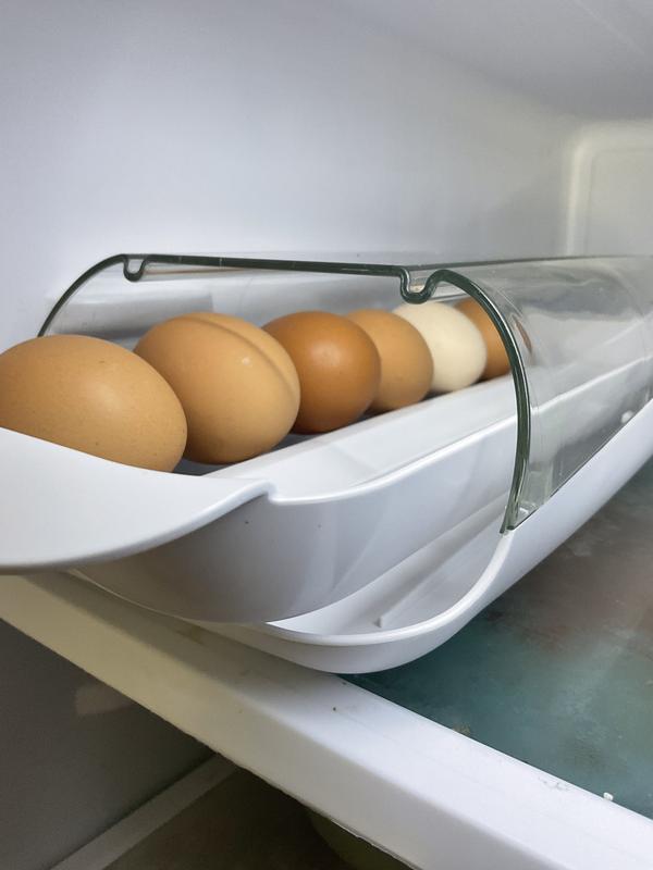 YouCopia RollDown™ Egg Dispenser, Space-Saving Rolling Eggs Dispenser and  Organizer for Refrigerator Storage