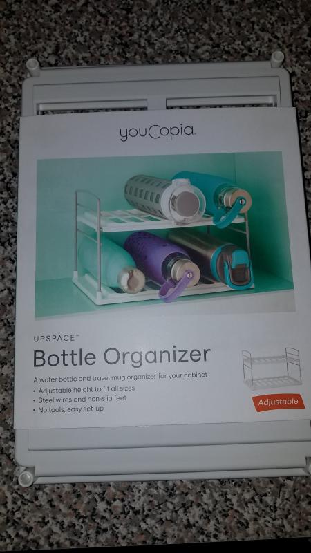 YouCopia UpSpace Water Bottle Organizer 3-Shelf White