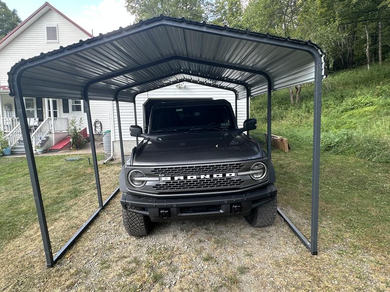 Protection for the aluminum doors and hood.