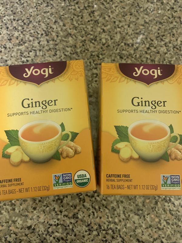 Yogi Tea Ginger Tea - 16 Tea Bags per Pack (4 Packs) - Organic Ginger Tea  Bags - Digestive Support Tea - Includes Ginger Root, Lemongrass, Licorice