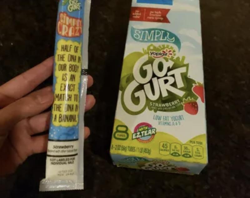 Strawberry Yoplait Simply Go Gurt