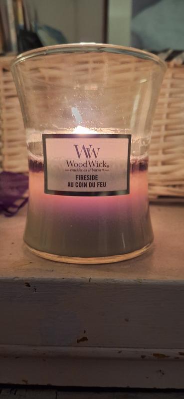 21.5oz Large Hourglass Jar Candle Warm Woods Trilogy - Woodwick