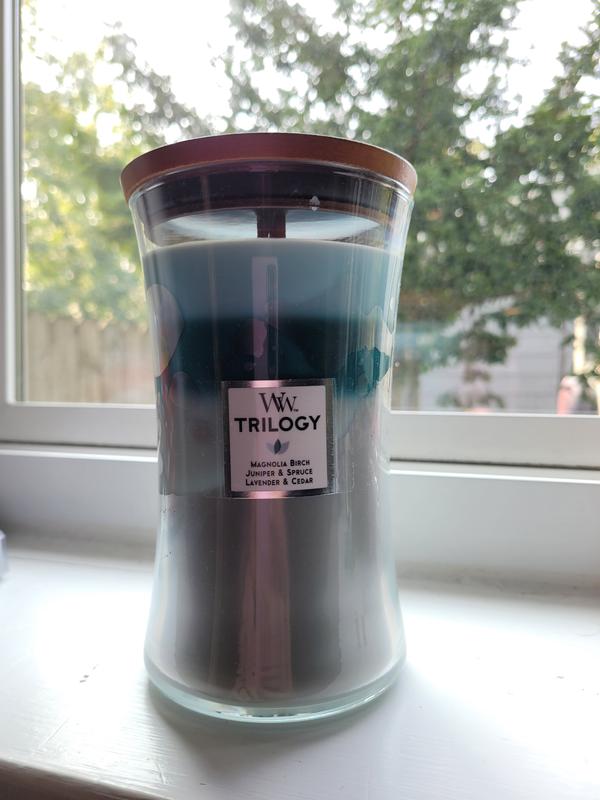 Icy Woodland Trilogy WoodWick® Large Hourglass Trilogy Candle - Large  Hourglass Trilogy Candles