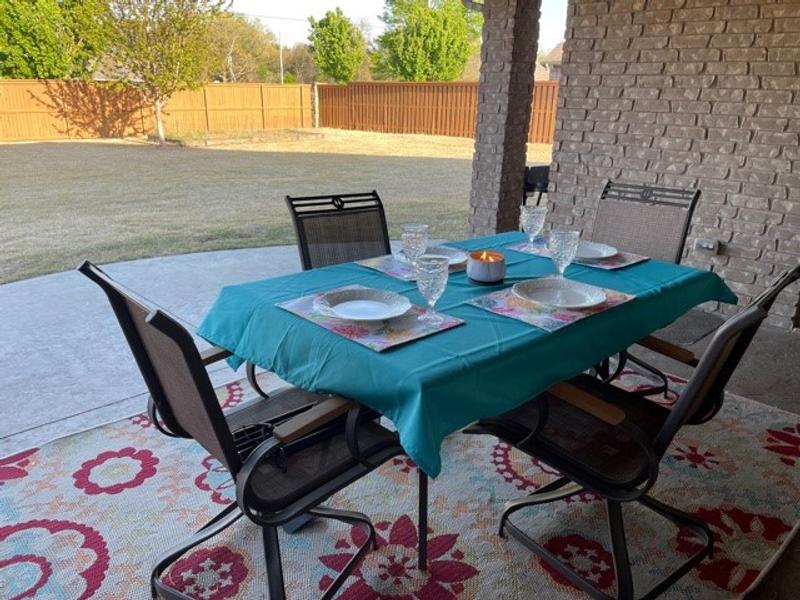 beautiful candle while enjoying a relaxing dinner outside