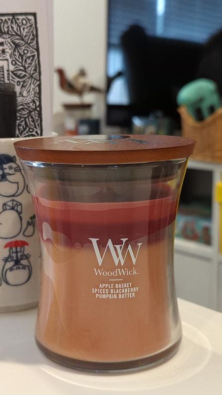 Autumn Harvest Trilogy WoodWick® Medium Hourglass Trilogy Candle - Medium  Hourglass Trilogy Candles