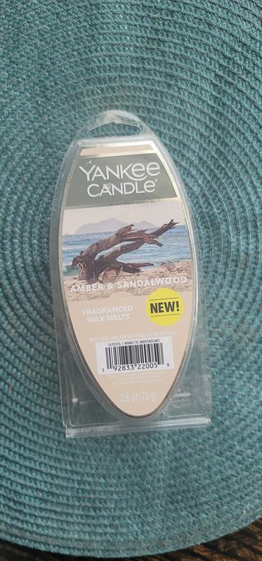 Yankee Candle Wax Melt Amber & Sandalwood, 2.6 Oz.