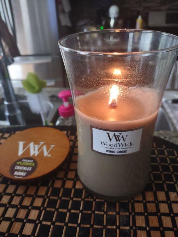Wood Smoke WoodWick Large Hourglass Candle Save on Full Price Ellipse and Large Hourglass Candles Yankee Candle