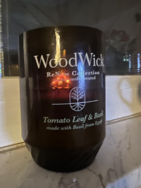 Tomato Leaf & Basil WoodWick® Large ReNew Candle - Large ReNew