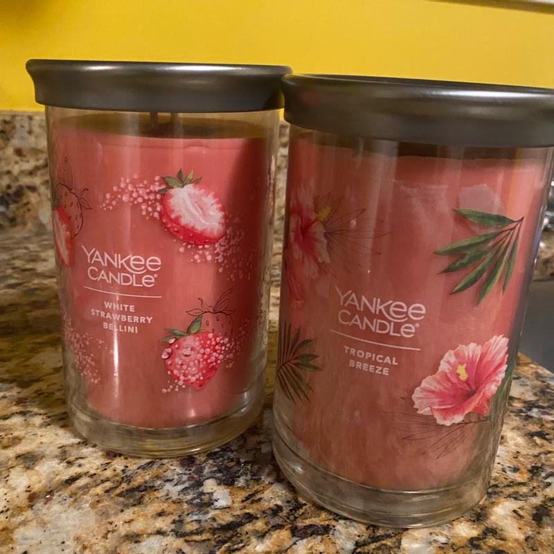 Yankee Candle Signature Collection Large Tumbler White Strawberry Bellini, 20  Oz.