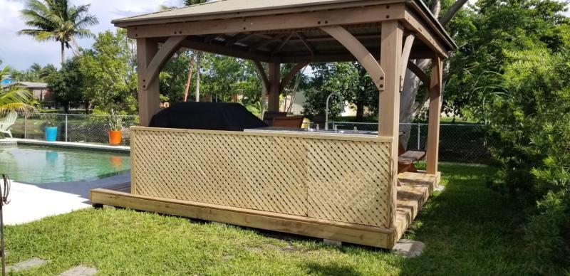 Yardistry 12 X 14 Meridian Gazebo 100 Cedar With Aluminum Roof The Better Backyard