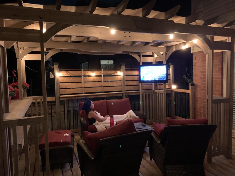 Added a tv and lights.