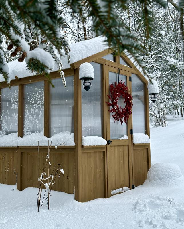 6.7x7.8 Cedar Garden Greenhouse | Yardistry
