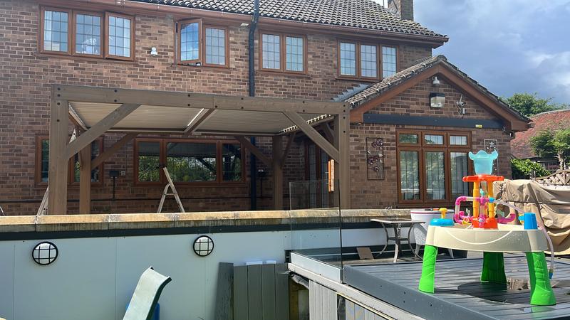 13 x 11 Wood Room With Louvered Roof